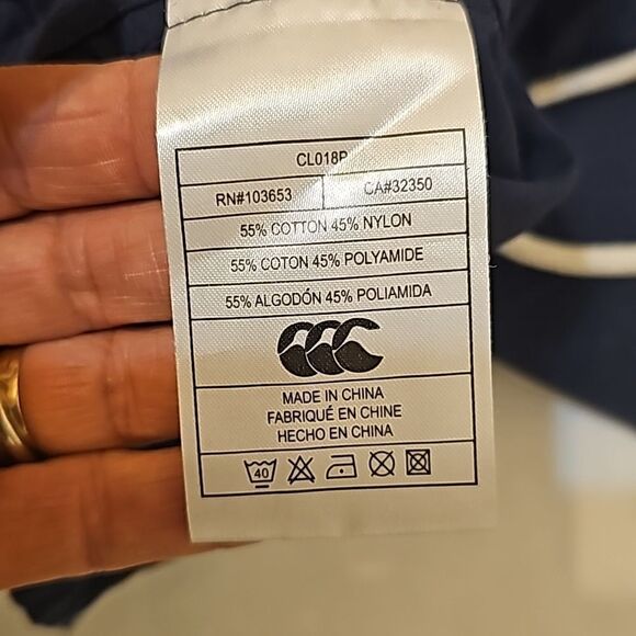 Canterbury Of New Zealand Lightweight Jacket Men S Navy Blue - Picture 9 of 9